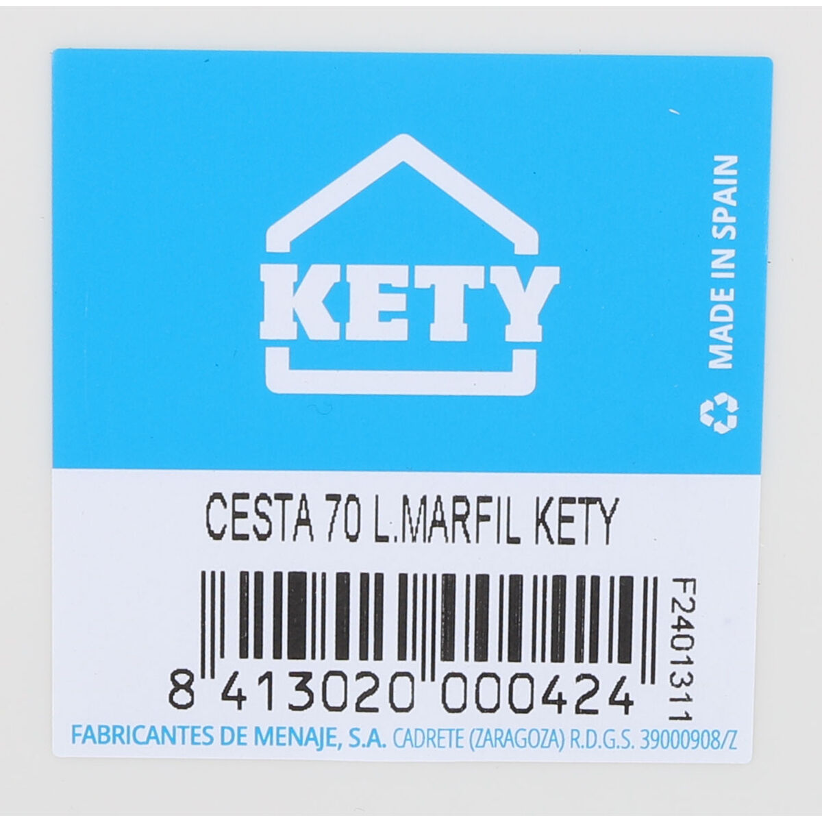 Tvättkorg Kety Med handtag 70 L (6 antal) - 5