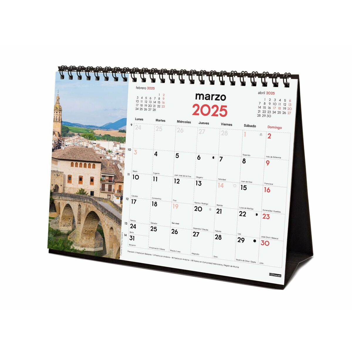 Skrivbordskalender Finocam CAMINO DE SANTIAGO Multicolour Papper 21 x 15 cm 2025 - 4