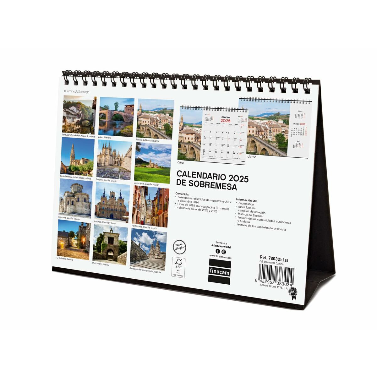 Skrivbordskalender Finocam CAMINO DE SANTIAGO Multicolour Papper 21 x 15 cm 2025 - 6