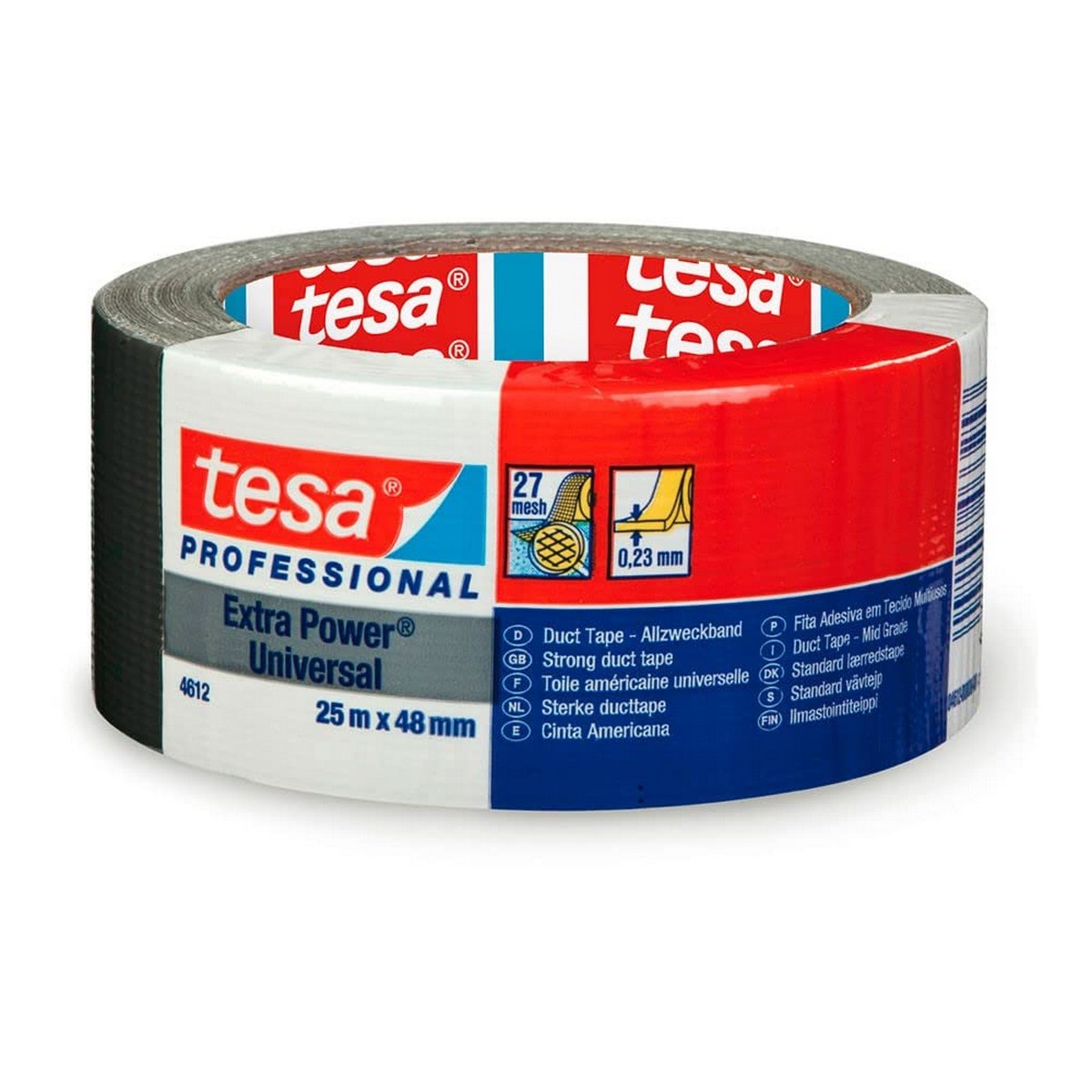 Silvertejp TESA Extra Power 4612 Universal Svart (25 m x 48 mm) - 2