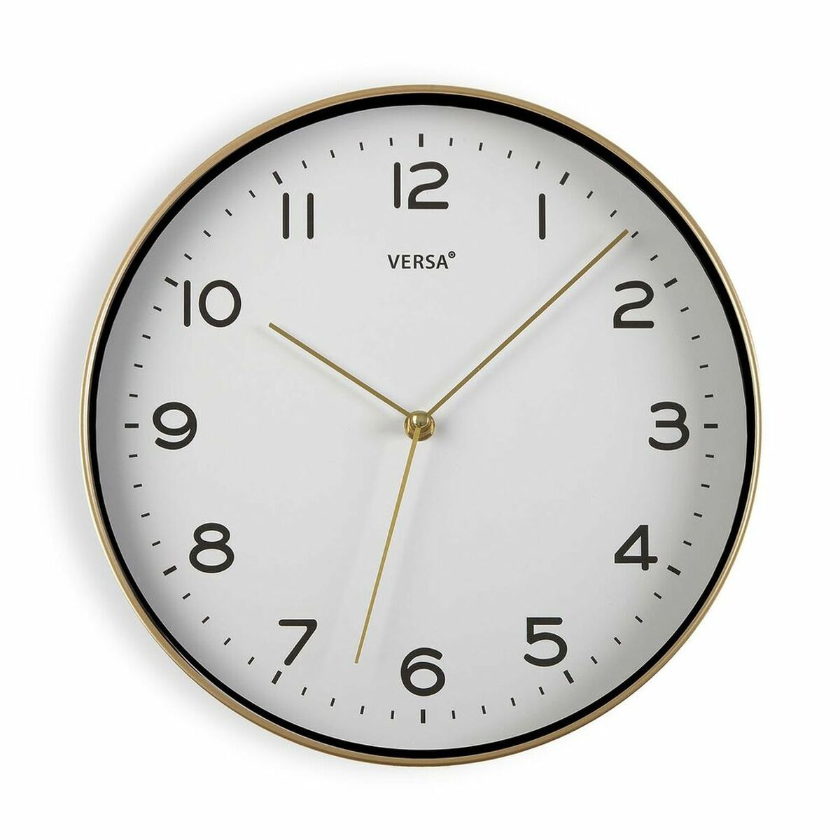 Väggklocka Versa Vit Gyllene Kvarts 30,5 x 4,3 x 30,5 cm - 2