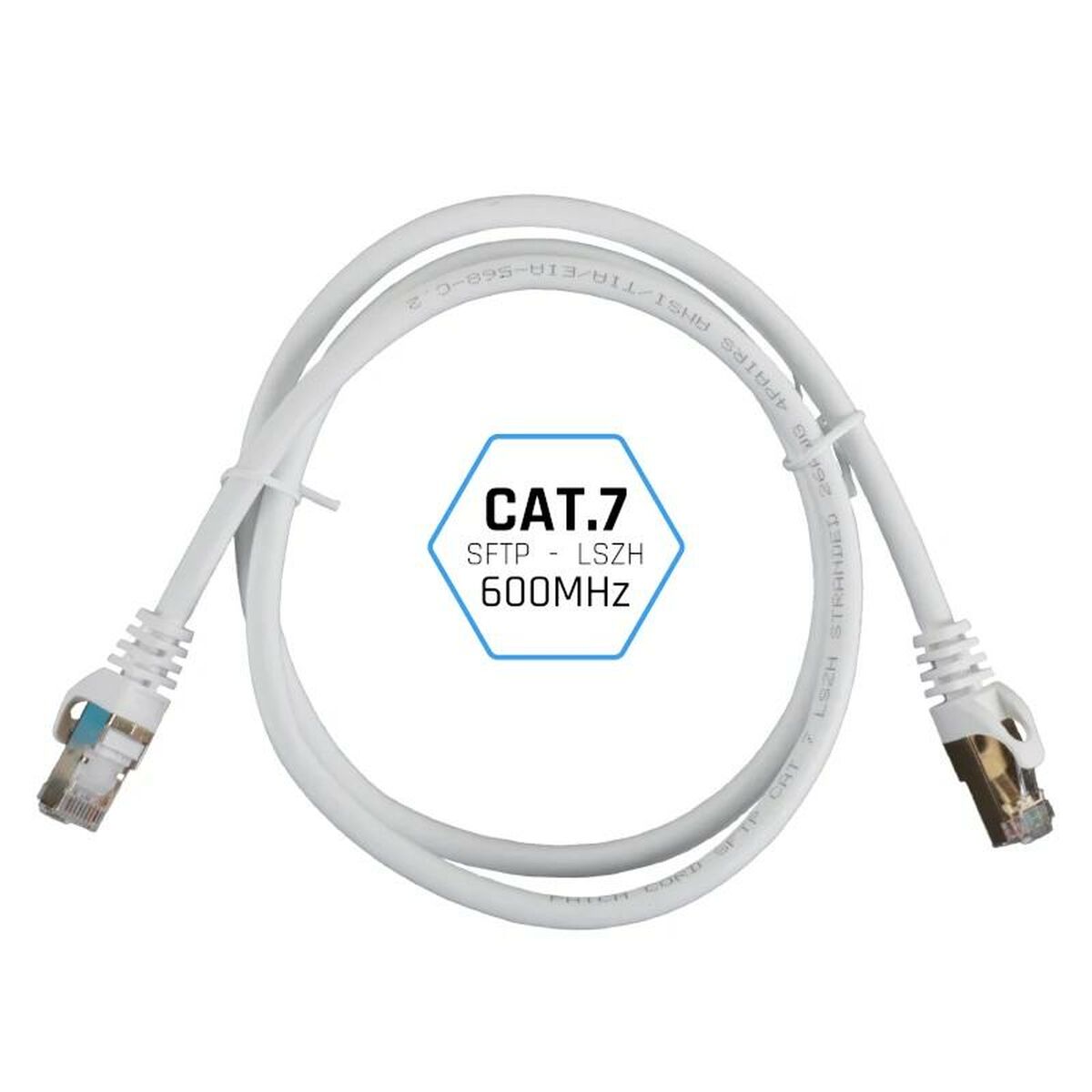 Nätkabel FTP Styv Kategori 7 iggual IGG318645 Vit 3 m - 5