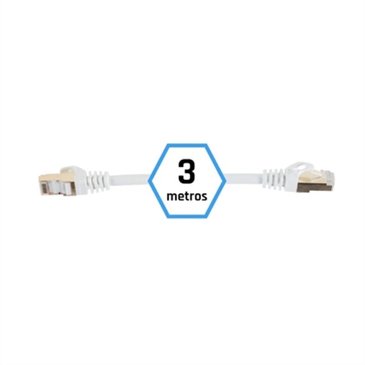 Nätkabel FTP Styv Kategori 7 iggual IGG318645 Vit 3 m - 6