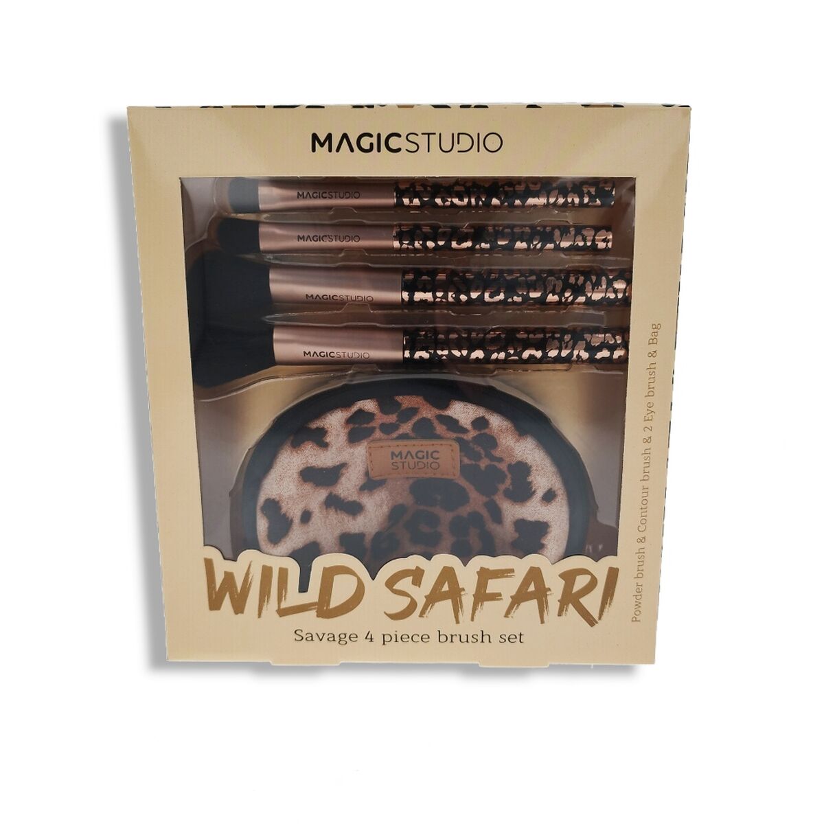 Sminkborstar, set Magic Studio Wild Safari Savage 4 Delar - 2