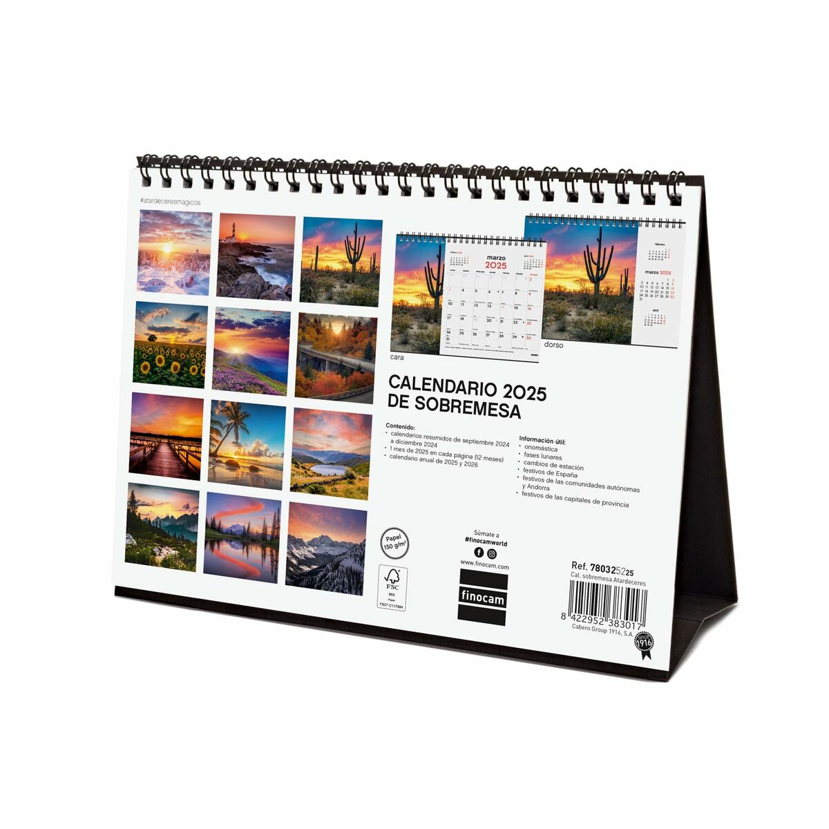 Skrivbordskalender Finocam ATARDECERES MÁGICOS Multicolour Papper 21 x 15 cm 2025 - 6