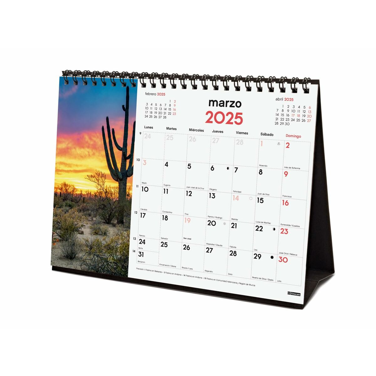 Skrivbordskalender Finocam ATARDECERES MÁGICOS Multicolour Papper 21 x 15 cm 2025 - 4