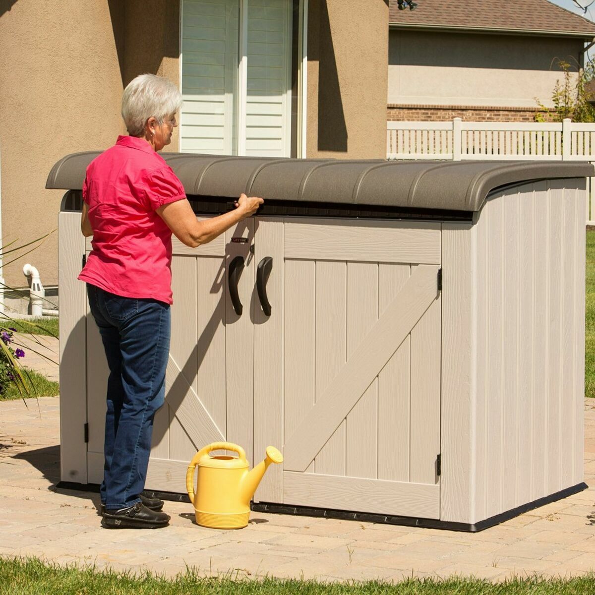 Skåp Lifetime Extern Horisontell Stål Plast 190 x 106 x 131 cm - 4