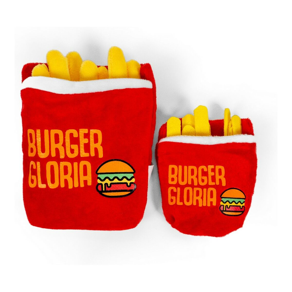 Mjuk leksak för hundar Gloria Röd Polyester polypropen Pommes frites - 21