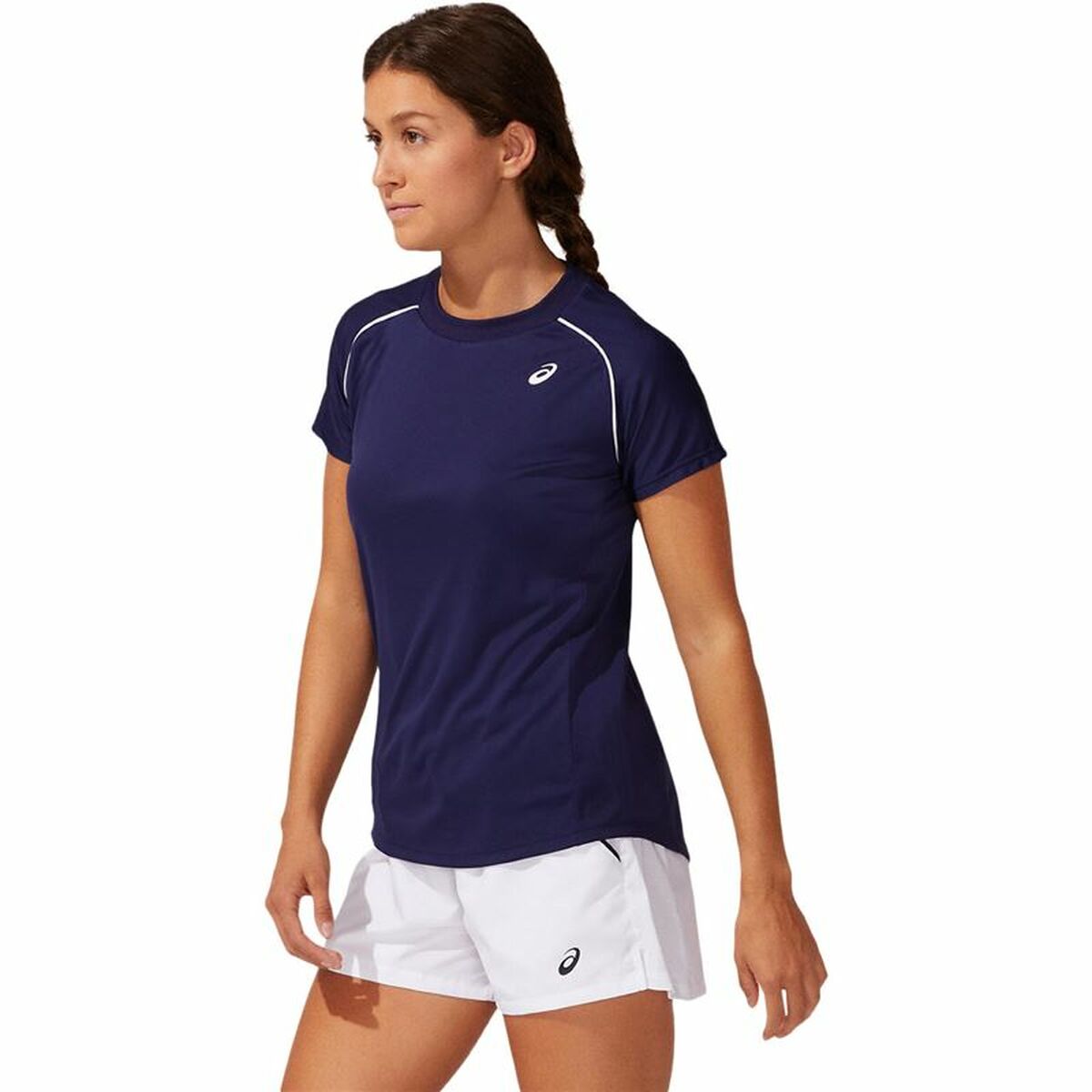 T-shirt med kortärm Dam Asics Court Piping Blå - 3