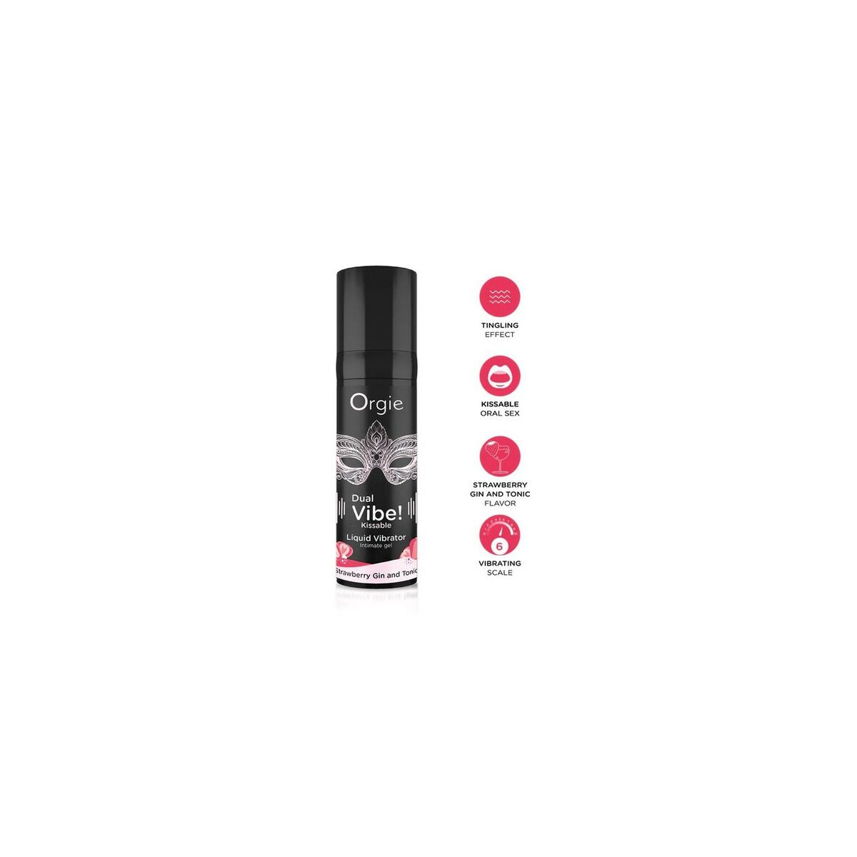 Glidmedel Orgie 15 ml Jordgubbe Vibrator
