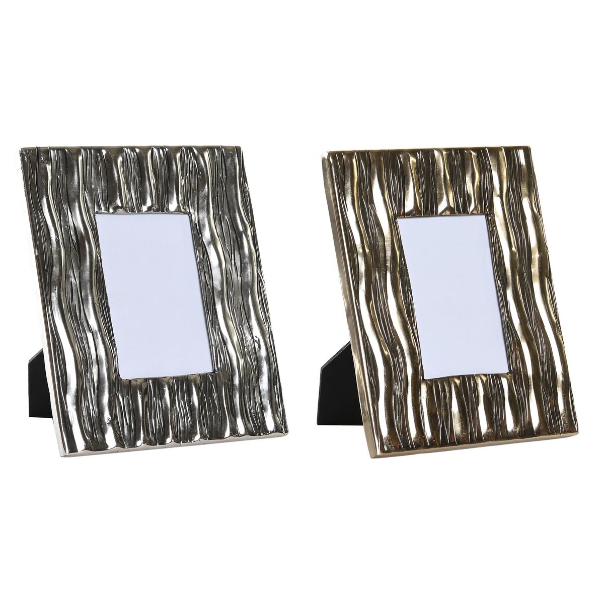 Fotoram DKD Home Decor Aluminium Glas Gyllene Modern 21 x 1 x 26 cm (2 antal)