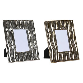 Fotoram DKD Home Decor Aluminium Glas Gyllene Modern 21 x 1 x 26 cm (2 antal)