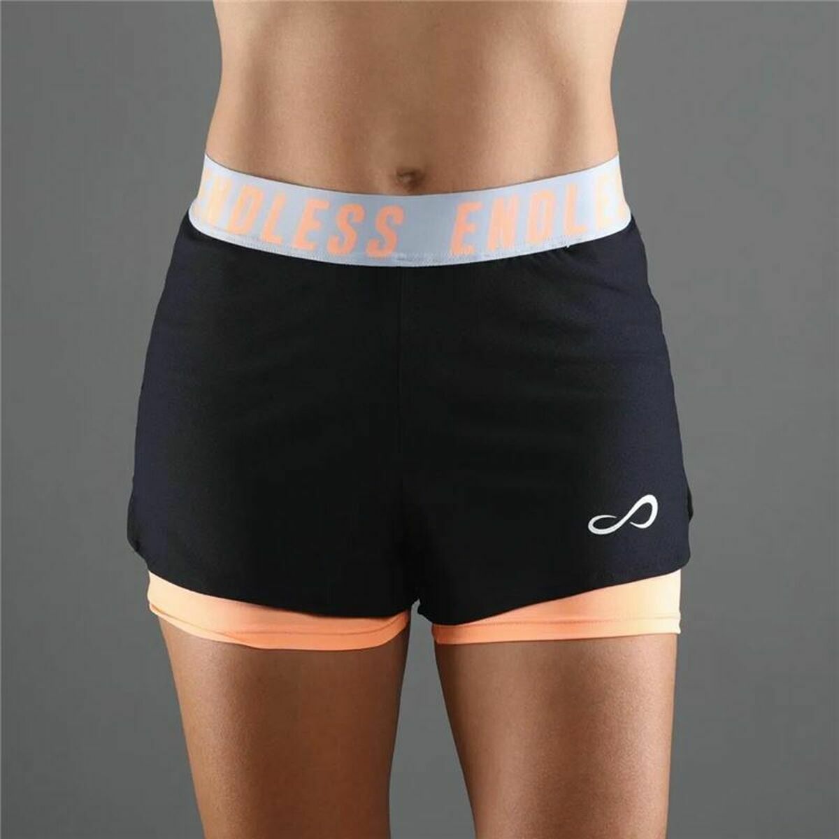 Sportshorts för kvinnor Endless Tech Iconic Orange Svart - 7