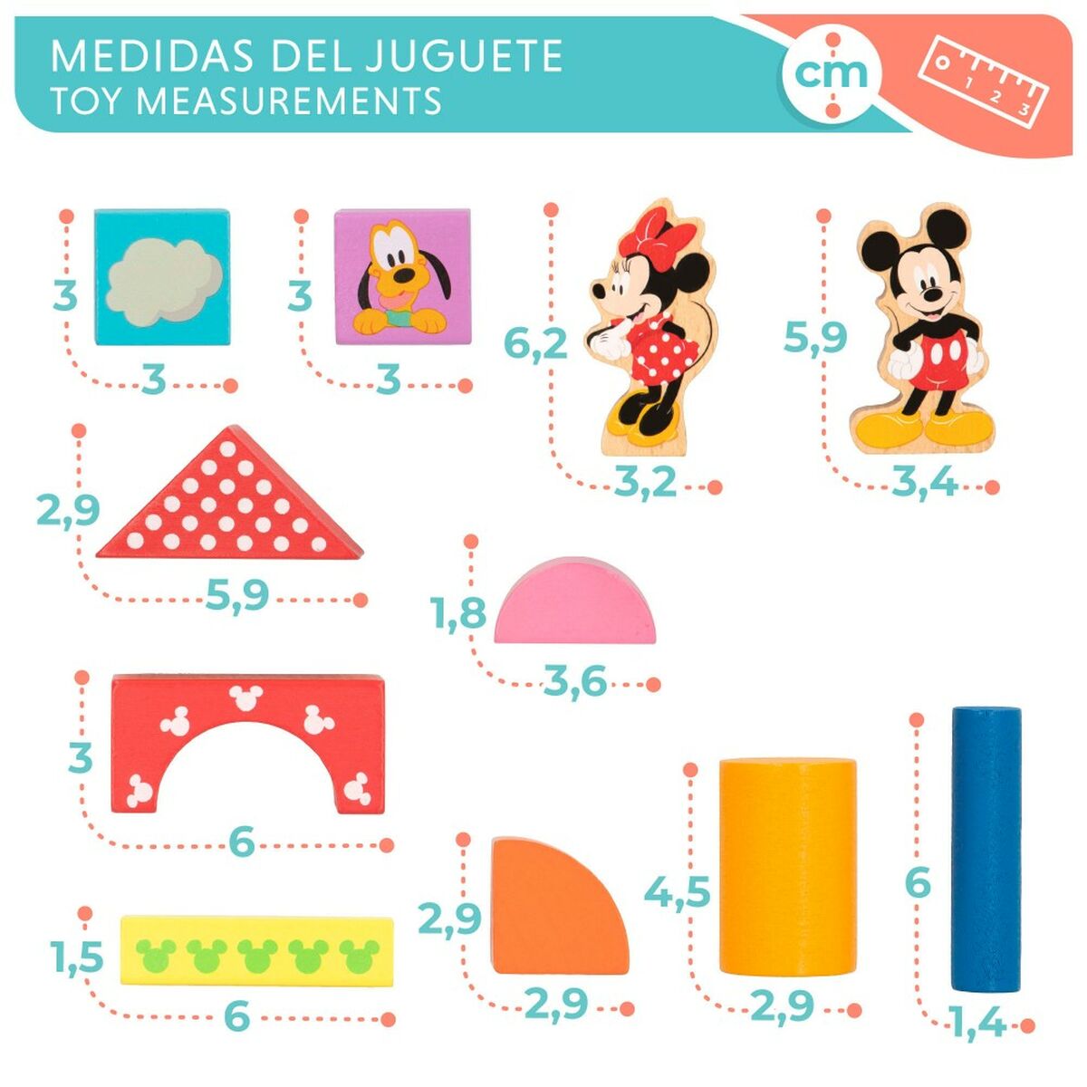 Byggsats Disney 40 Delar (6 antal) - 3