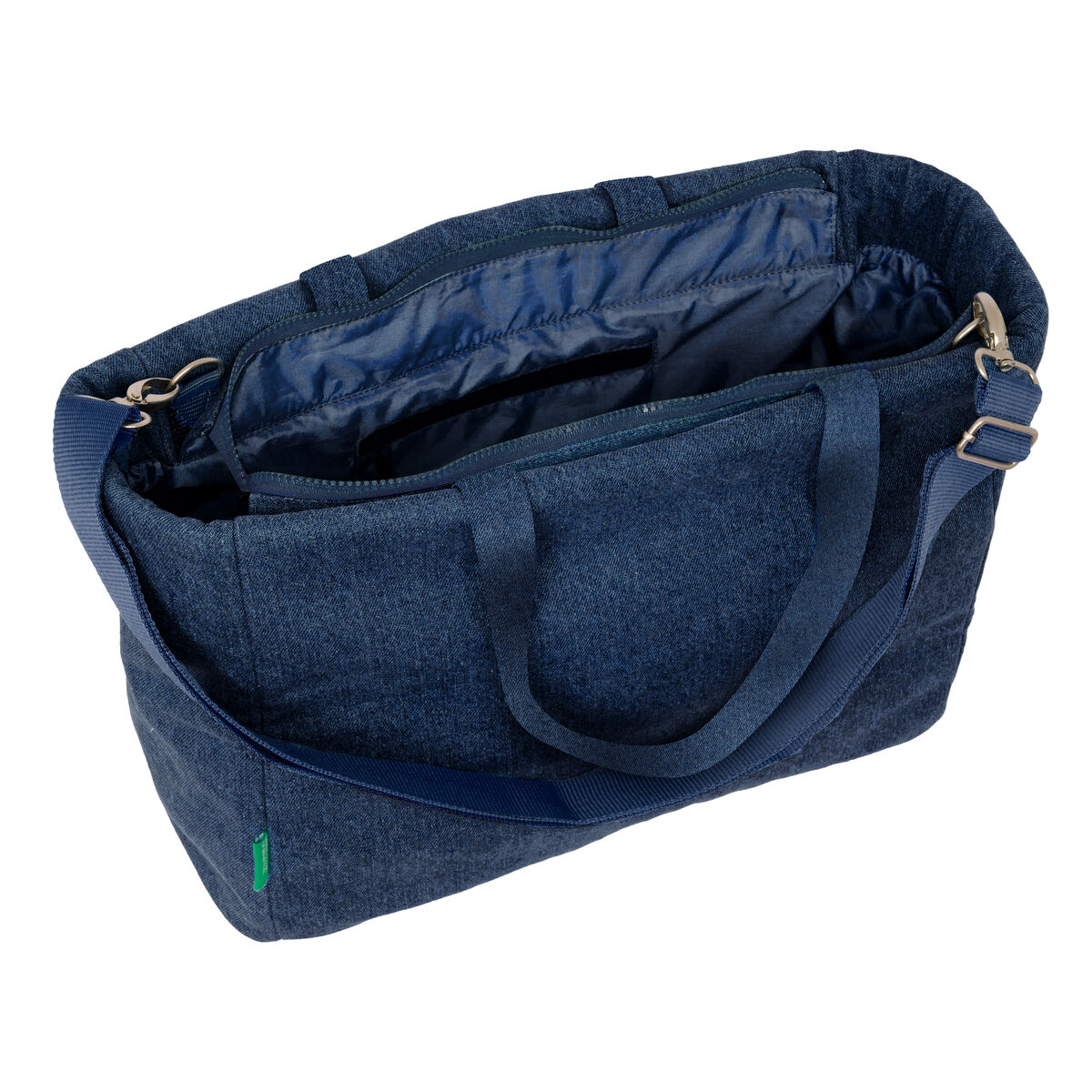 Väska Benetton Denim Blå 40 x 31 x 17 cm - 2