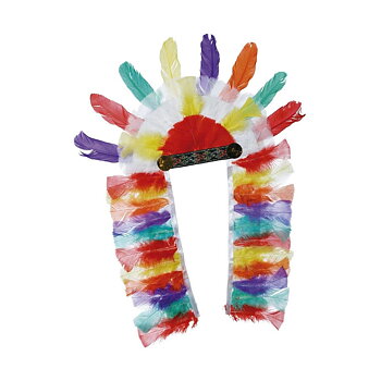 Diadem My Other Me 45 x 60 cm Fjädrar Multicolour American Indian