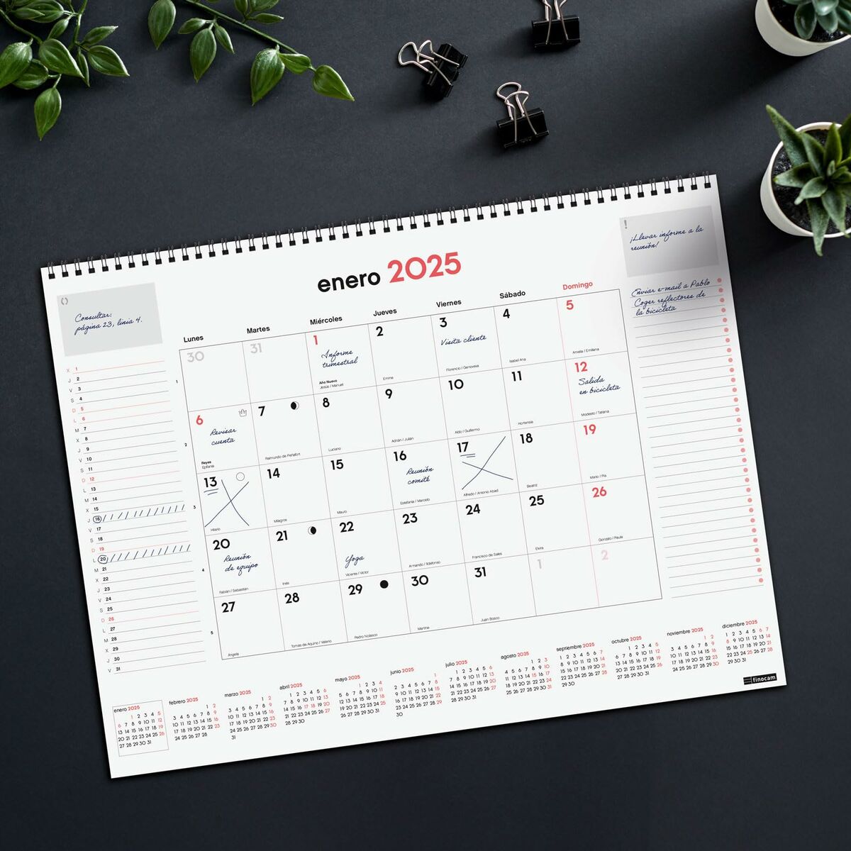 Skrivbordskalender Finocam Papper 42 x 31 cm 2025 - 3