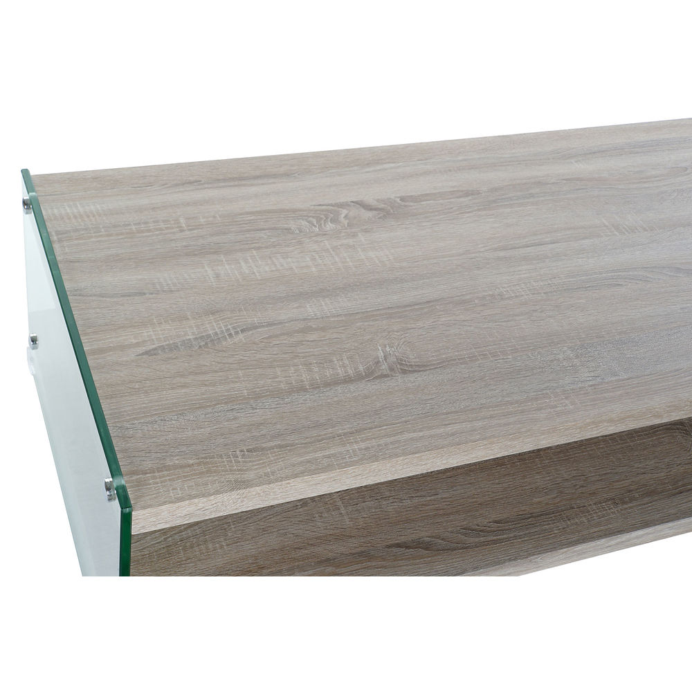 Soffbord DKD Home Decor Multicolour Transparent Naturell Trä Glas Trä MDF 130 x 65 x 35,5 cm - 2