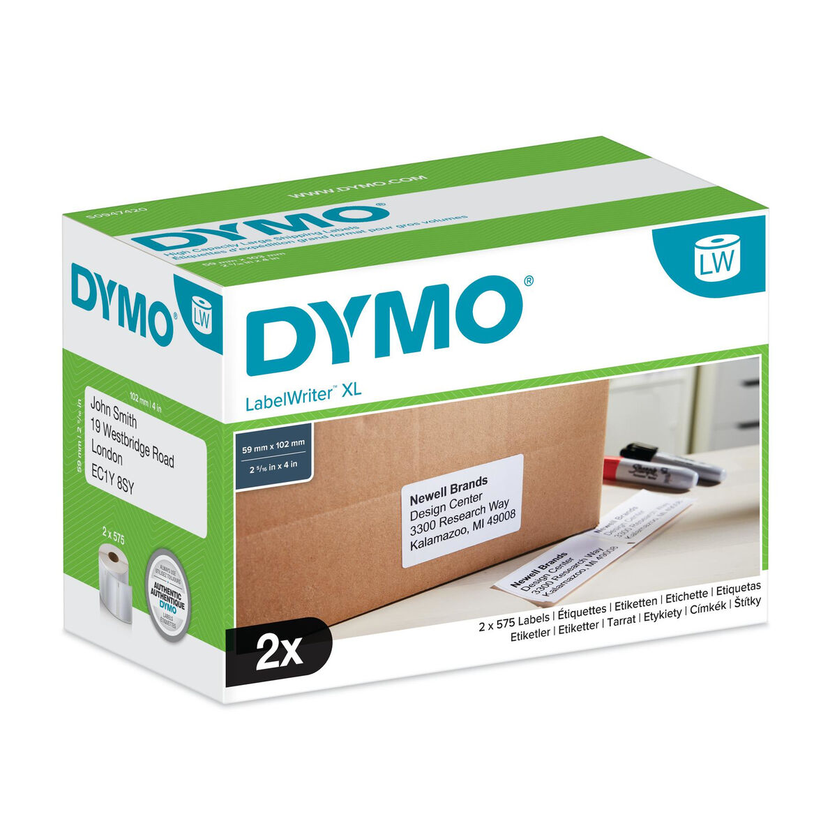Etiketter till Skrivare Dymo S0947420 102 x 59 mm