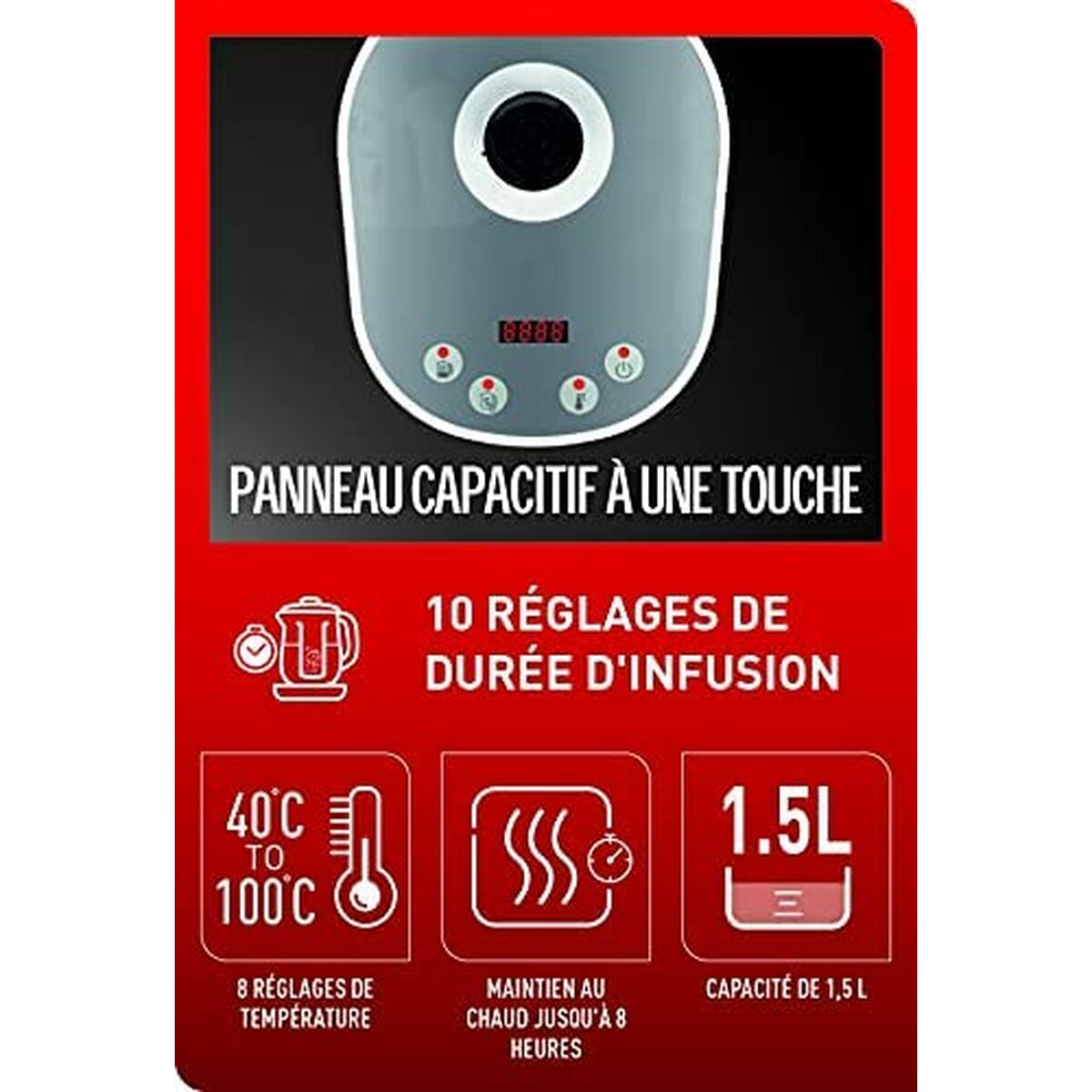 Elektrisk vattenkokare och tekanna Tefal BJ551B10 Vit/Grå Rostfritt stål 1,5 L - 3