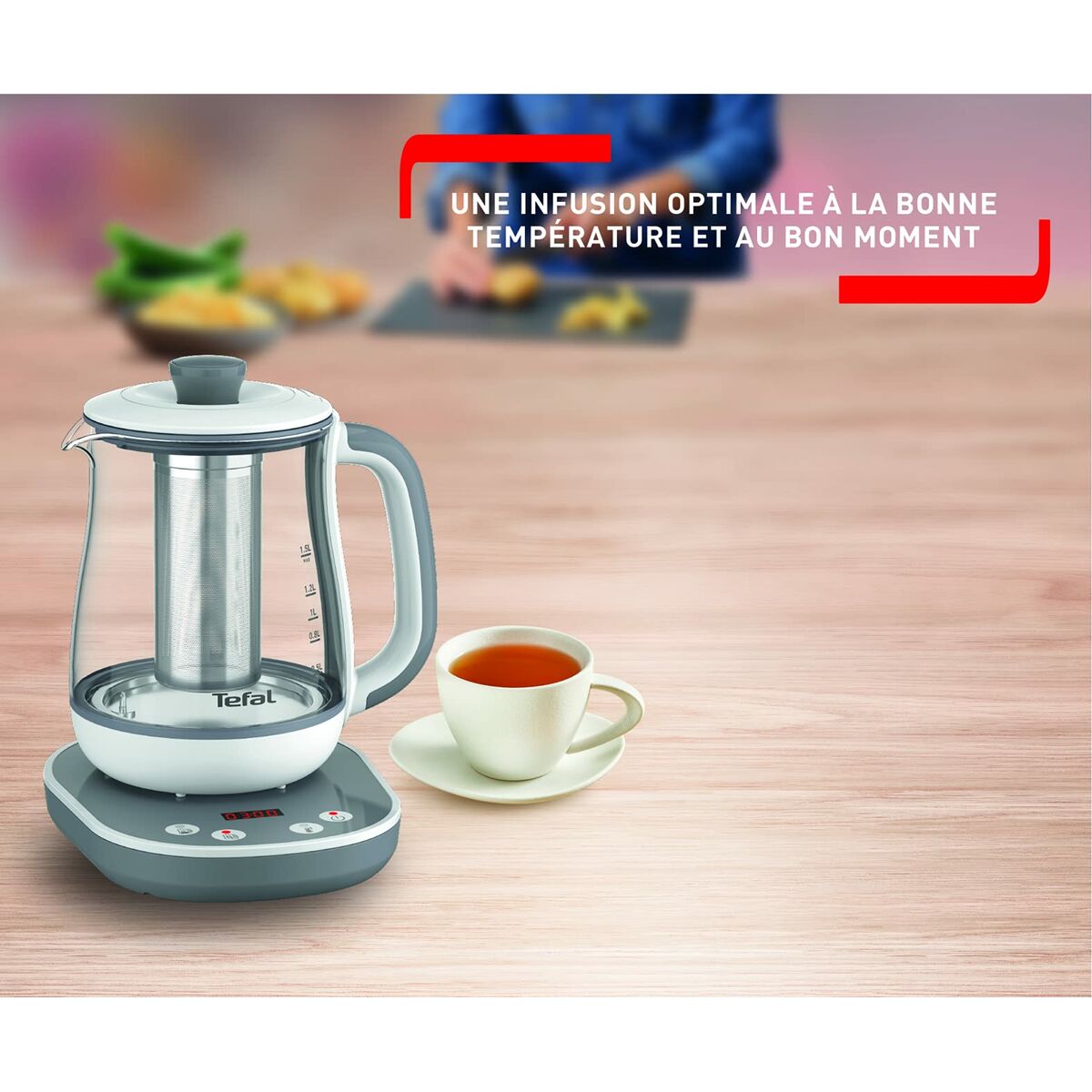 Elektrisk vattenkokare och tekanna Tefal BJ551B10 Vit/Grå Rostfritt stål 1,5 L - 2