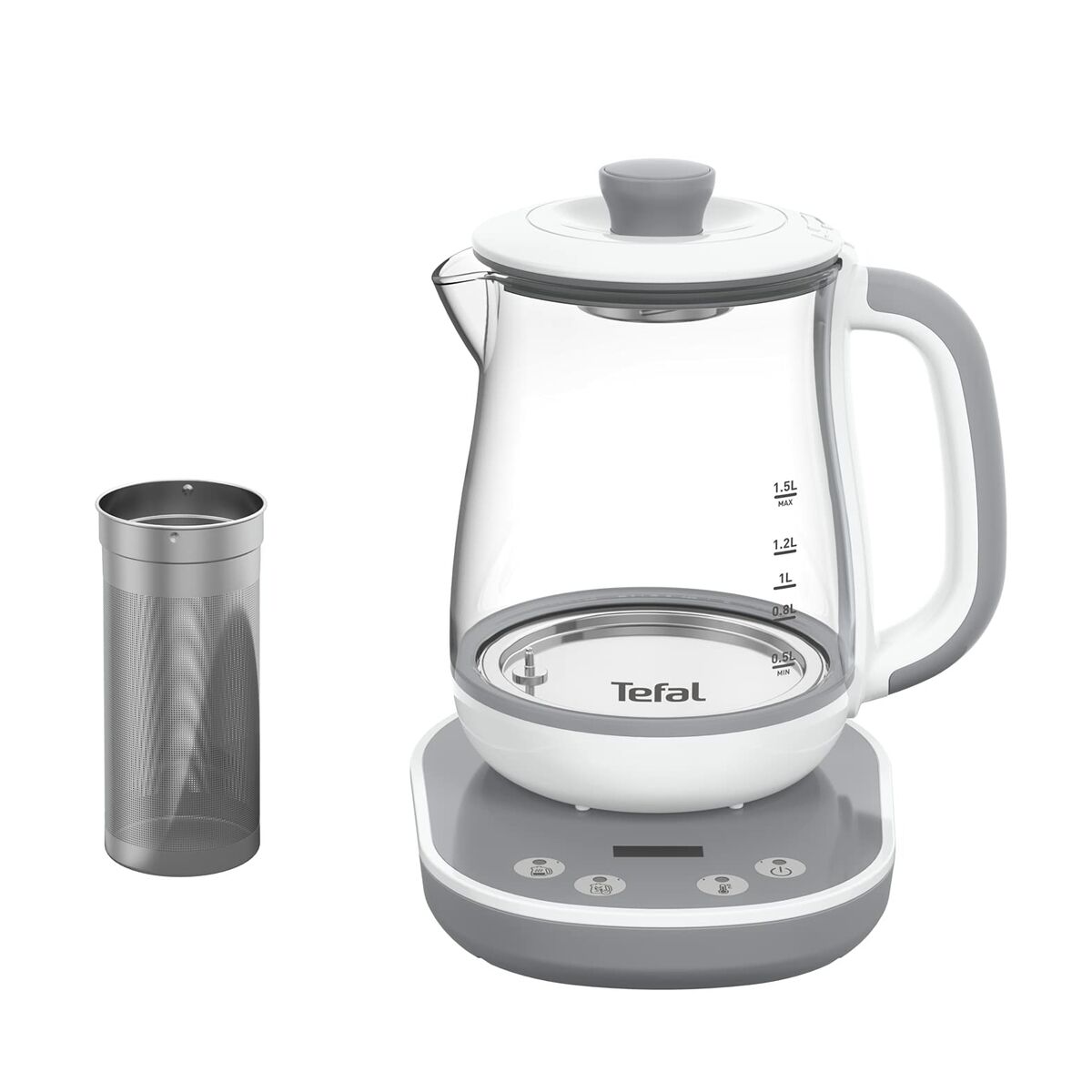 Elektrisk vattenkokare och tekanna Tefal BJ551B10 Vit/Grå Rostfritt stål 1,5 L - 4