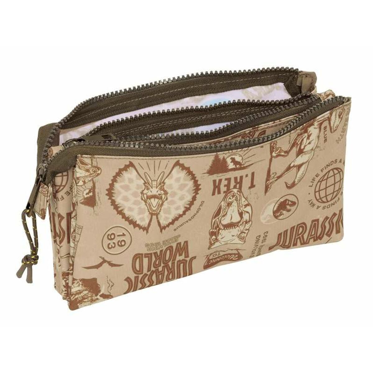 Tredubbel Carry-all Jurassic World 22 x 12 x 3 cm - 3