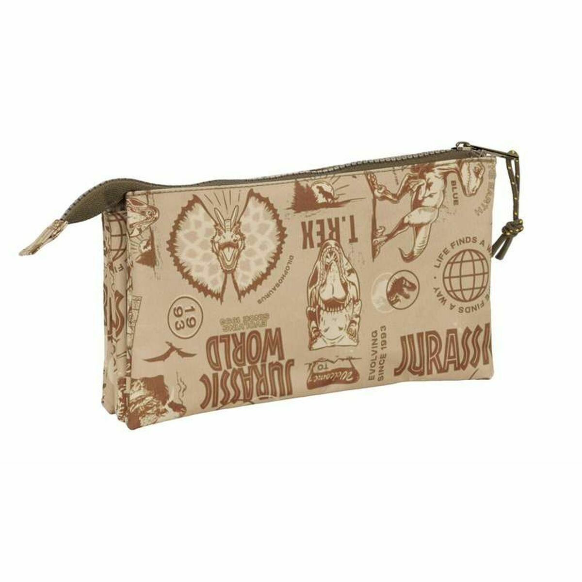 Tredubbel Carry-all Jurassic World 22 x 12 x 3 cm - 2