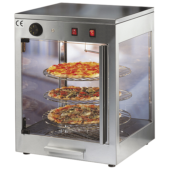 Varm pizza display med 3 nivåer ø 38 cm