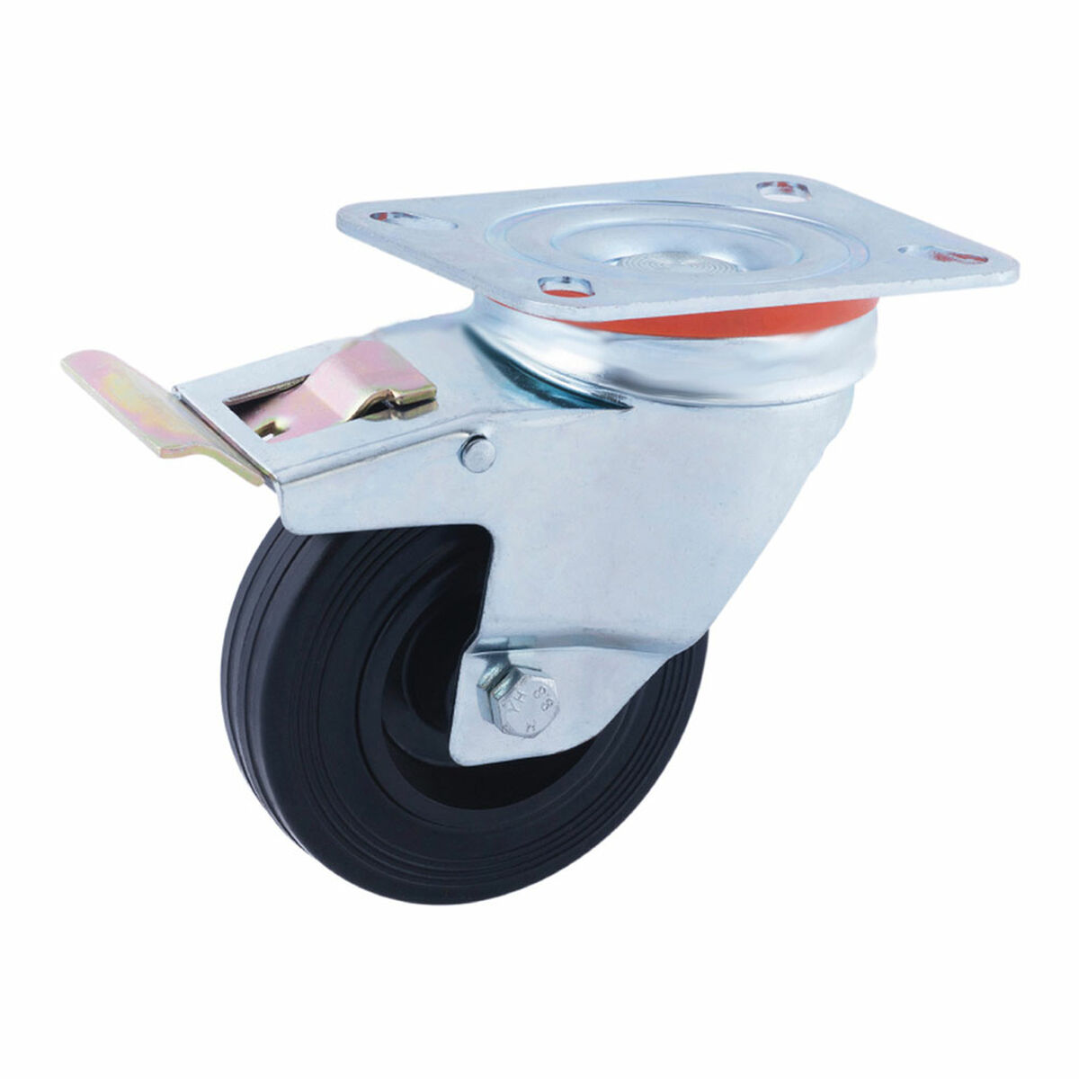 Rueda Afo CR29470 Med bromsar Svängbar bas Ø 10 cm Latexgummi - 2