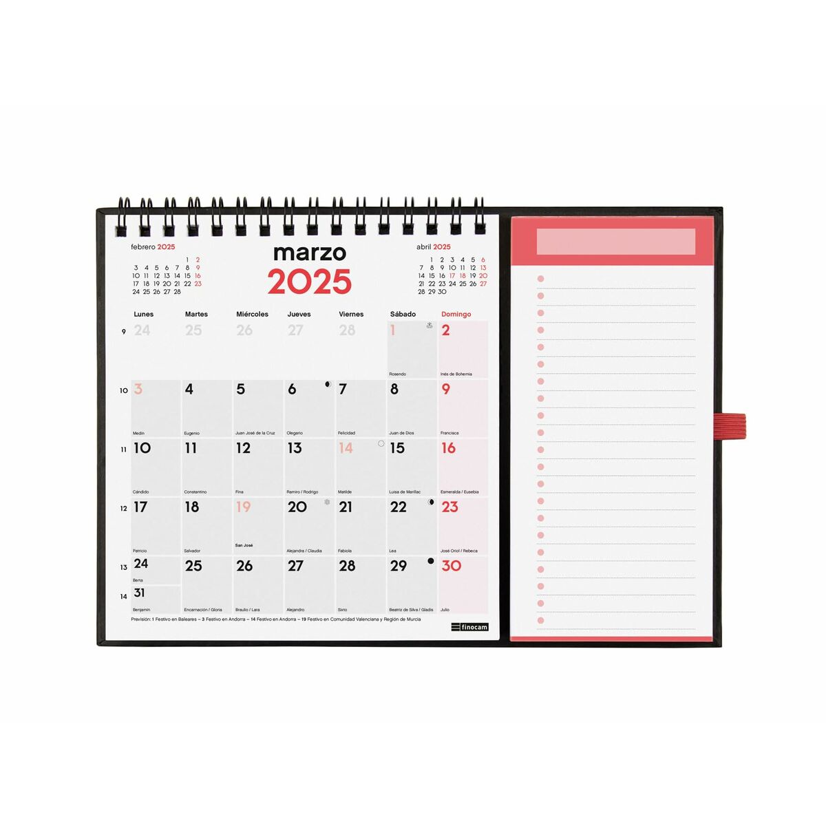 Väggkalender Finocam Papper 2025 14 x 15 cm - 4