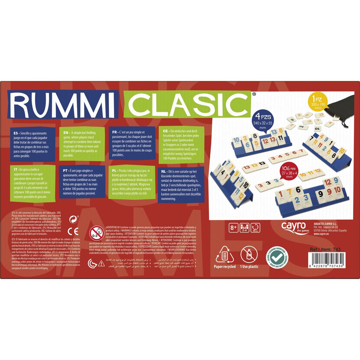 Set Cayro Rummi (ES-PT-EN-FR-IT-DE) - 13