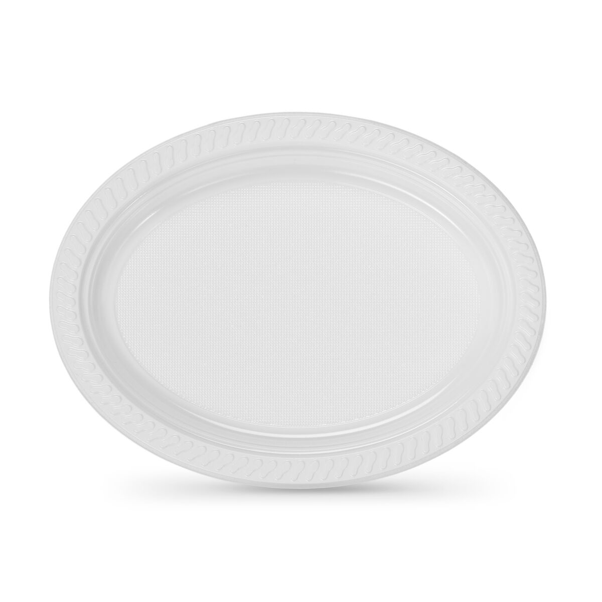 Set med återanvändbara tallrikar Algon Vit 27 x 21 cm Plast Avlång 6 antal - 3