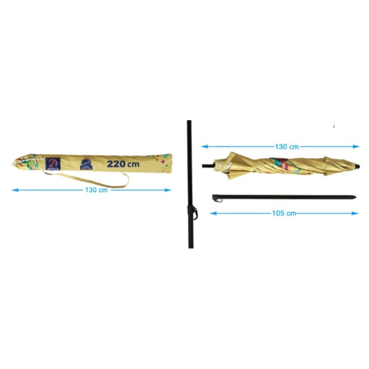 Naperny? Gul 220 cm UPF 50+ - 3