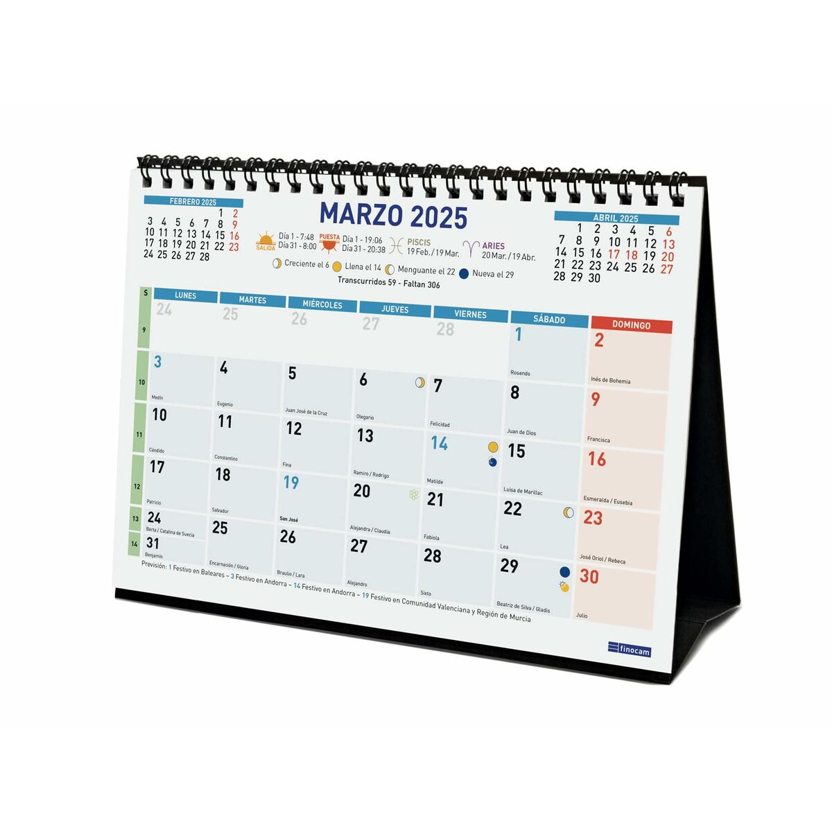 Skrivbordskalender Finocam Multicolour Papper 21 x 15 cm 2025 - 4