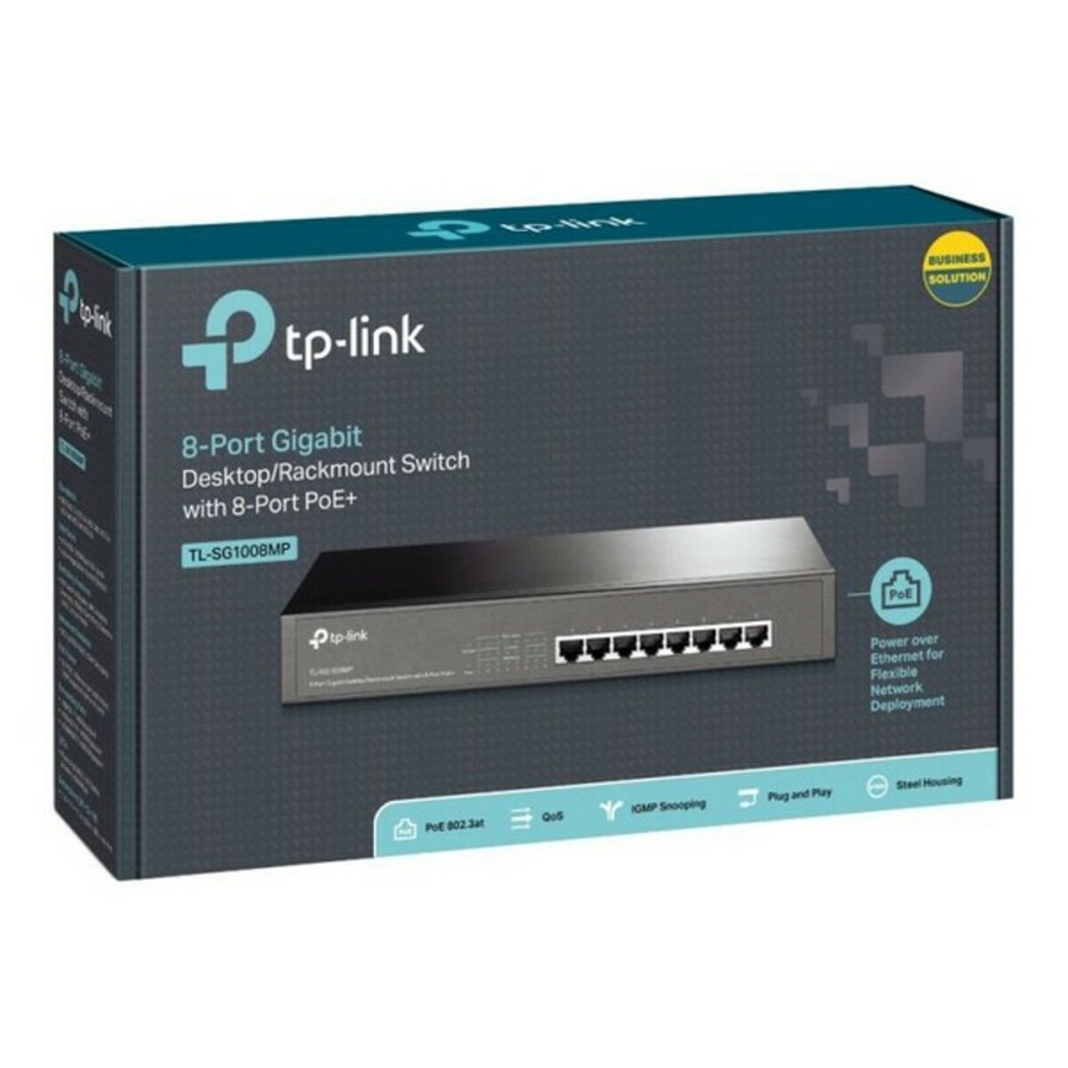 Kopplingsskåp TP-Link TL-SG1008MP RJ45 PoE 16 Gbps Svart - 2