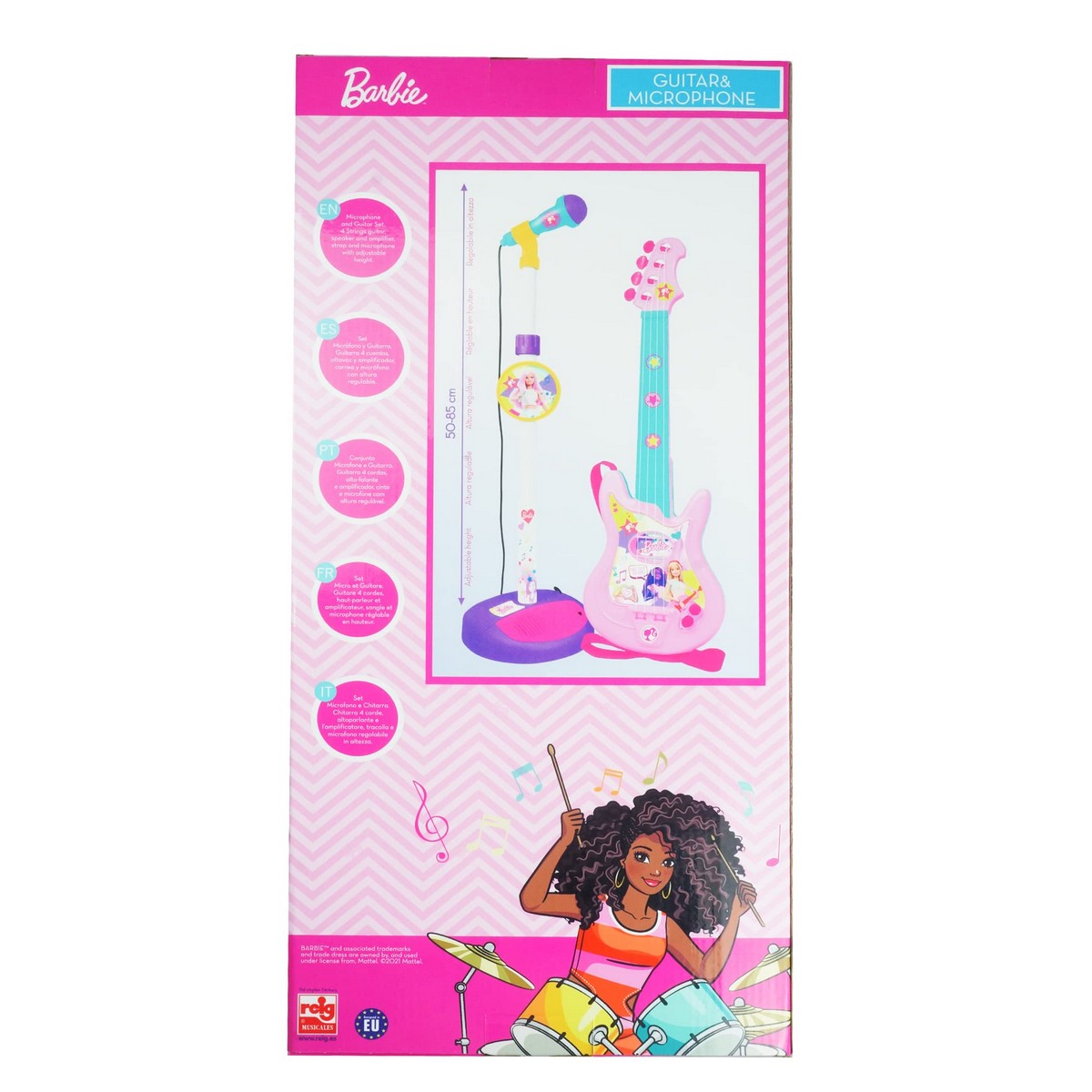 Musikset Barbie Mikrofon Gitarr för barn - 13