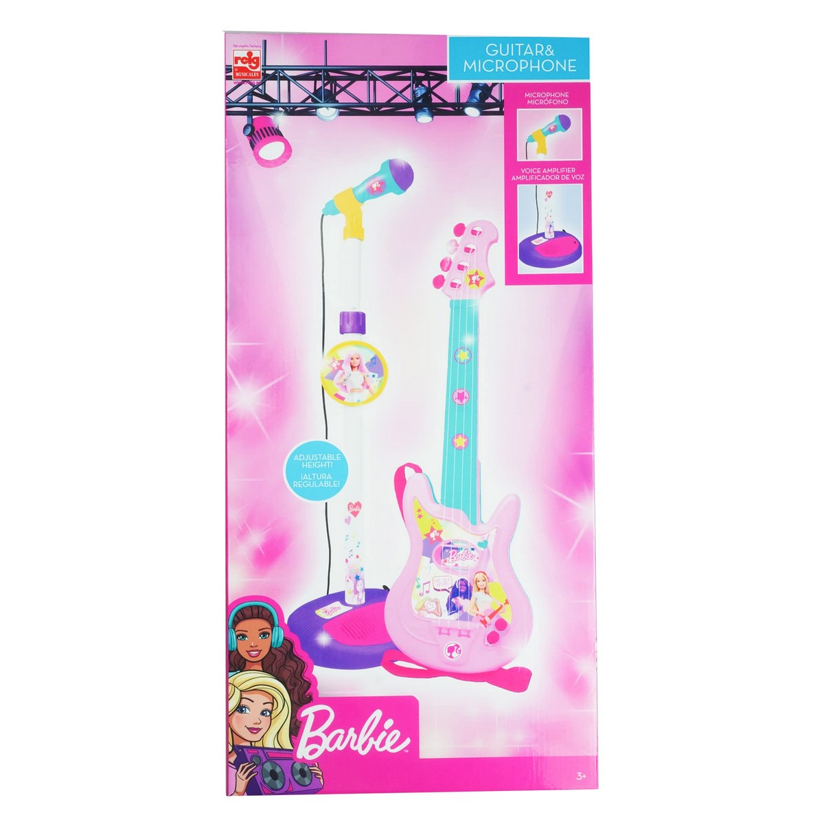 Musikset Barbie Mikrofon Gitarr för barn - 7