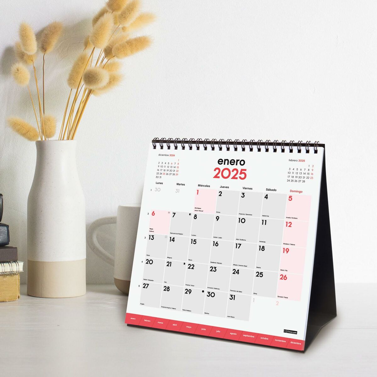 Skrivbordskalender Finocam Papper 19 x 19 cm 2025 - 4
