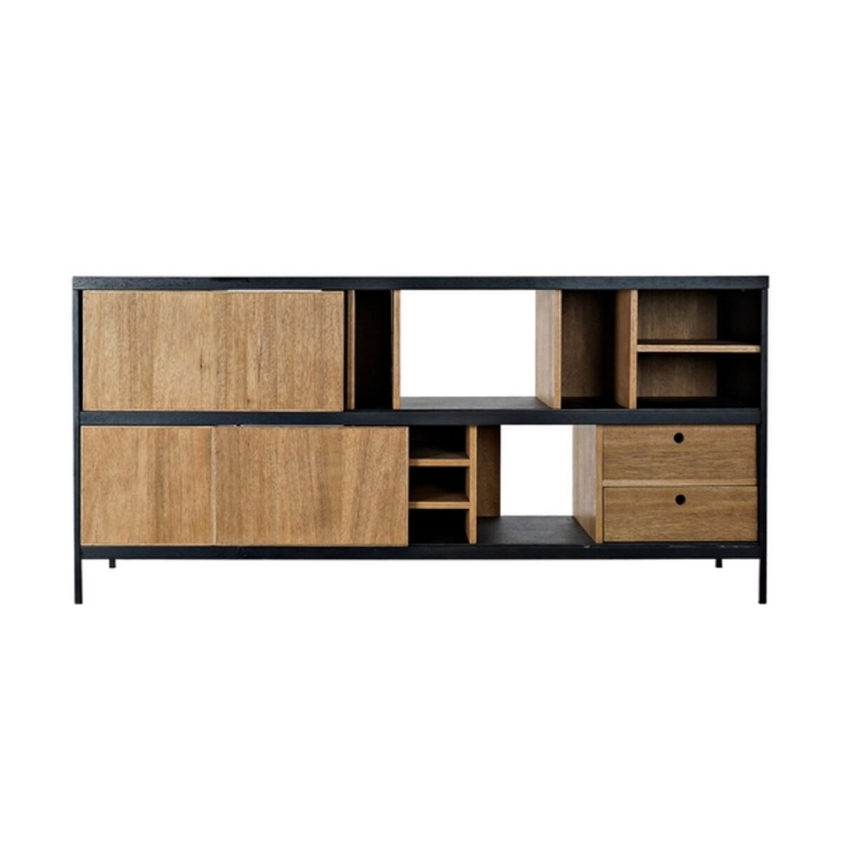 Skänk DKD Home Decor Alvin Svart Naturell Järn Aske 160 x 40 x 75 cm - 11