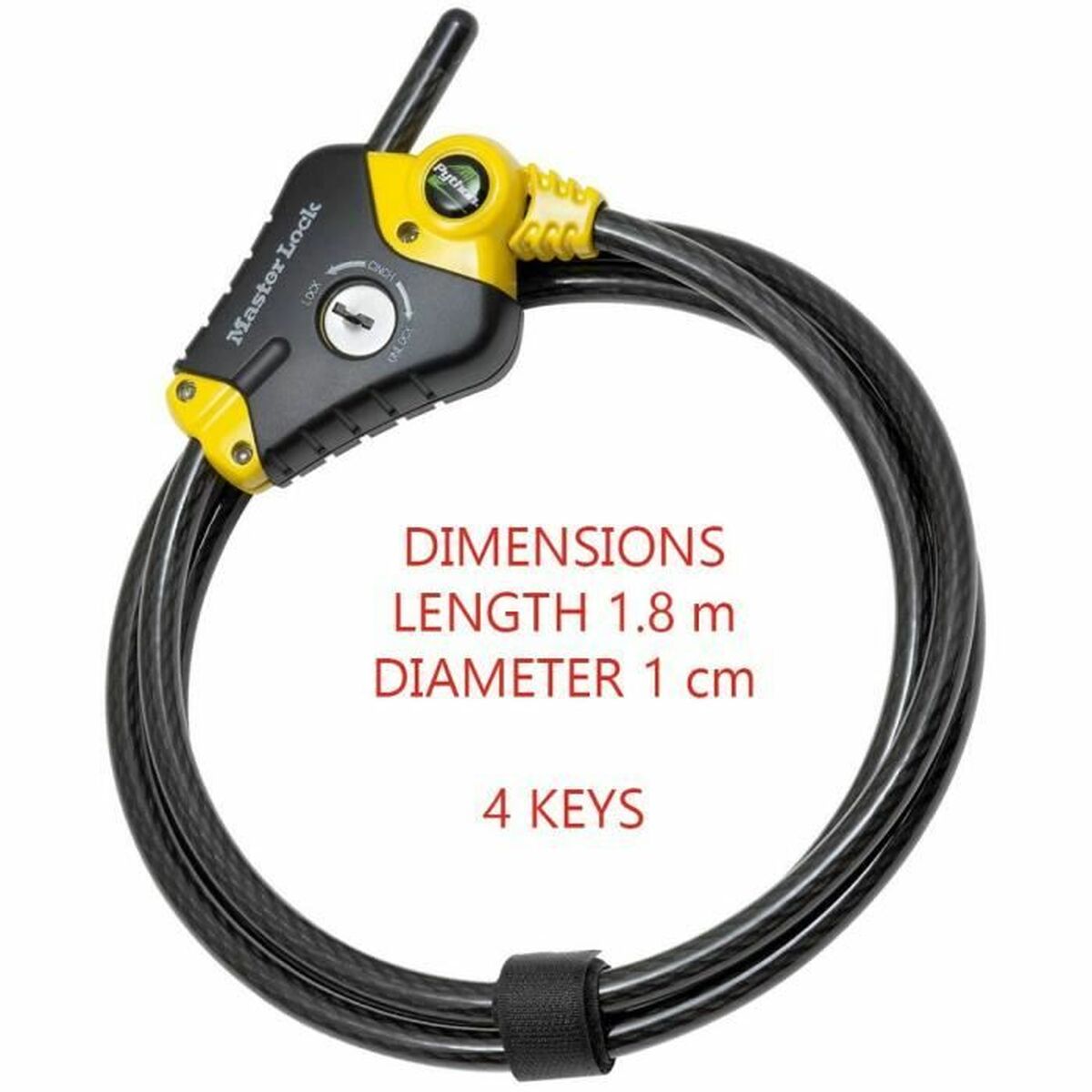 Hänglås med nyckel Master Lock Svart - 3