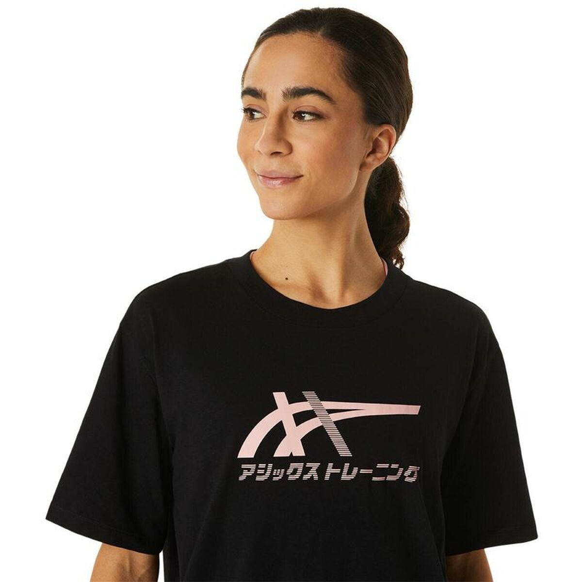T-shirt med kortärm Dam Asics Tiger Svart - 6