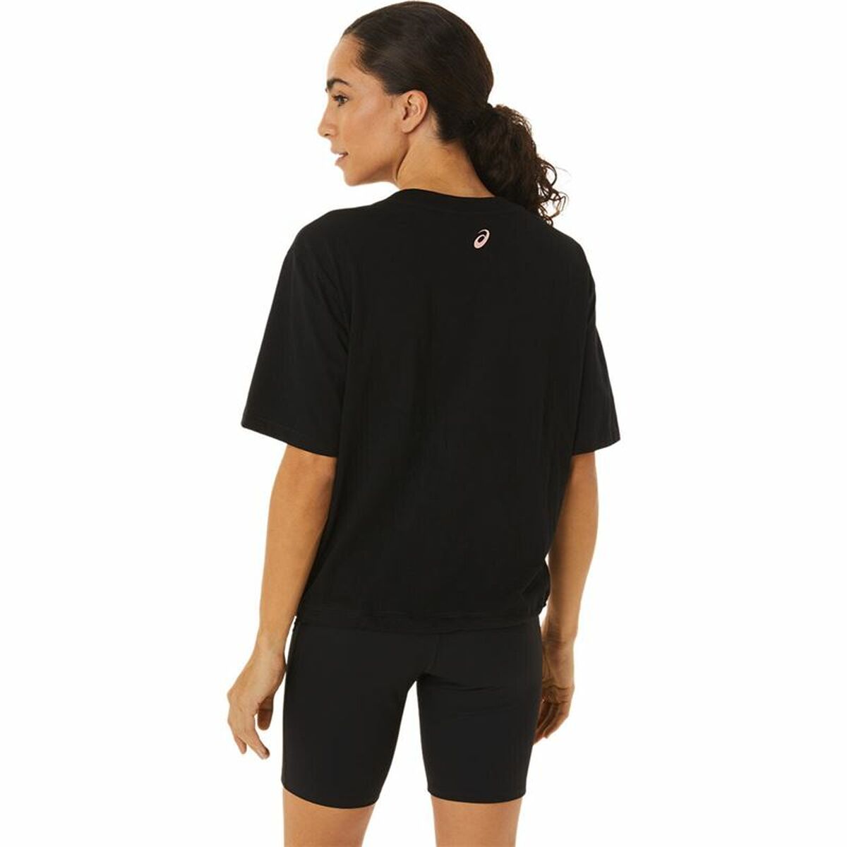 T-shirt med kortärm Dam Asics Tiger Svart - 5
