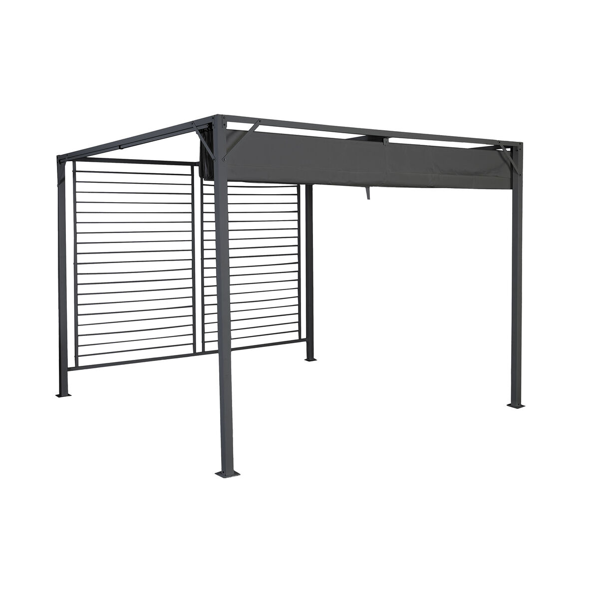 Pergola DKD Home Decor Grå 300 x 300 x 230 cm Stål - 9