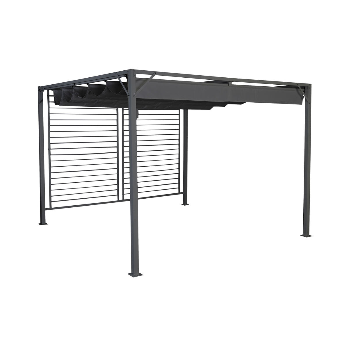 Pergola DKD Home Decor Grå 300 x 300 x 230 cm Stål - 11