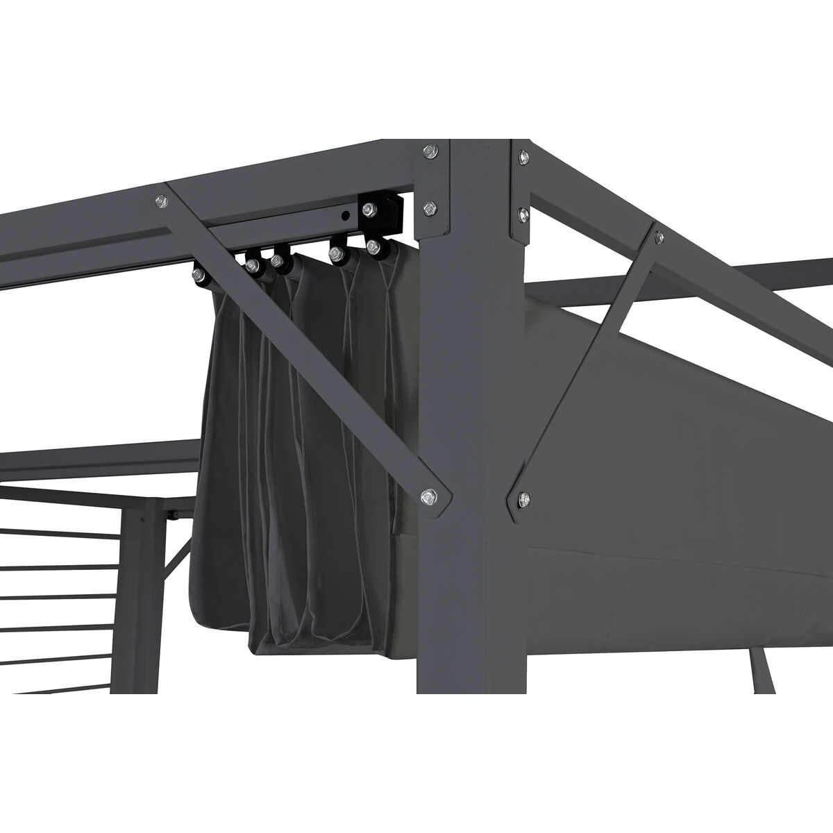Pergola DKD Home Decor Grå 300 x 300 x 230 cm Stål - 3