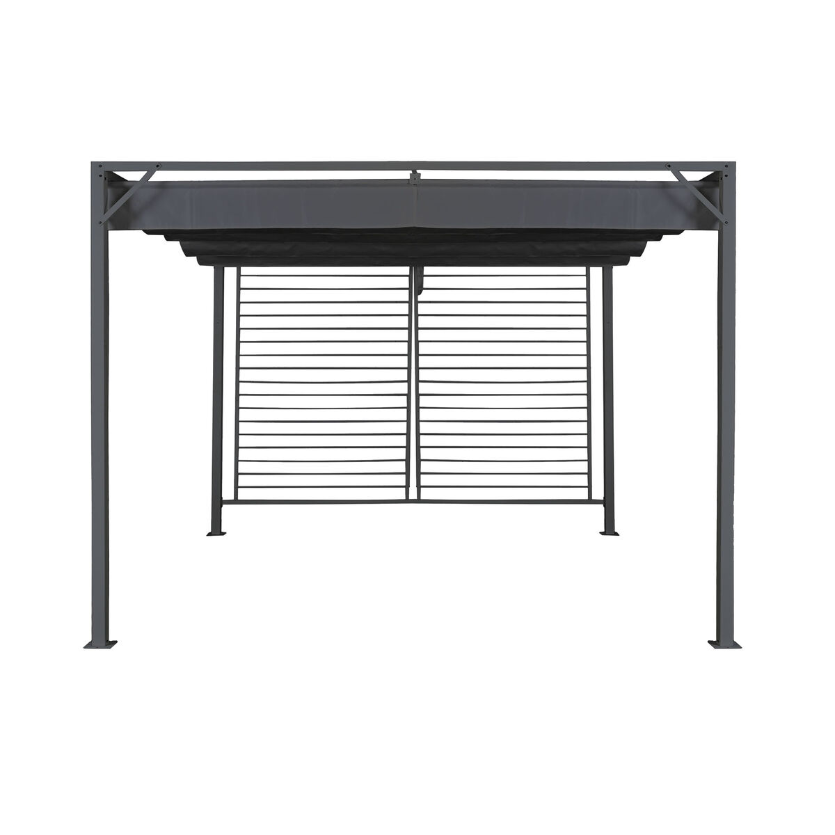 Pergola DKD Home Decor Grå 300 x 300 x 230 cm Stål - 10