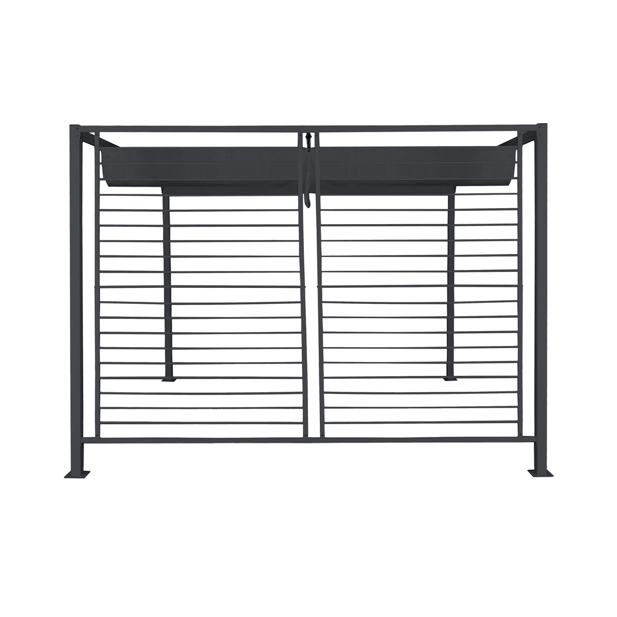 Pergola DKD Home Decor Grå 300 x 300 x 230 cm Stål - 7