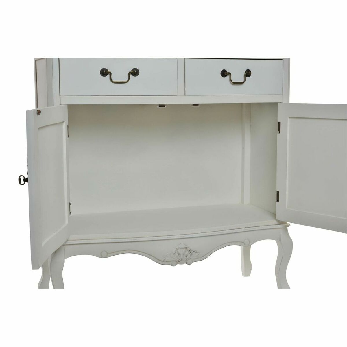 Visningsställ DKD Home Decor Glas Trä Vit (88 x 40 x 200 cm) - 4