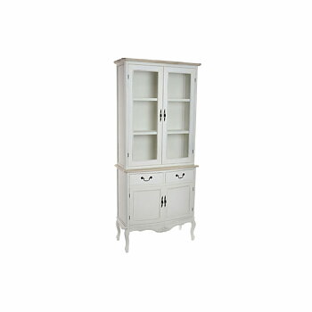 Visningsställ DKD Home Decor Glas Trä Vit (88 x 40 x 200 cm)